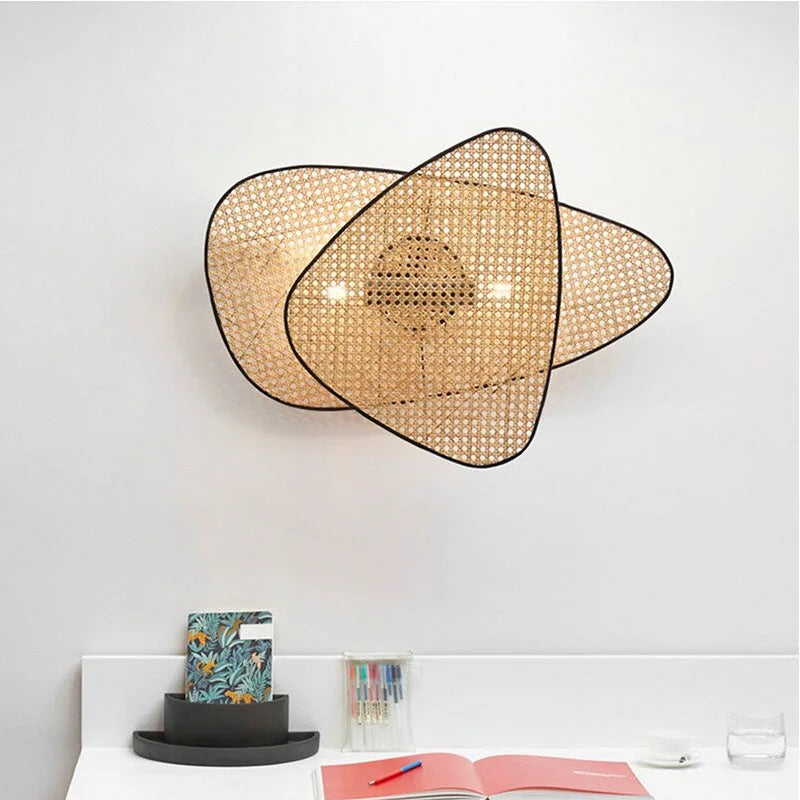 Applique Murale Rotin Contemporaine