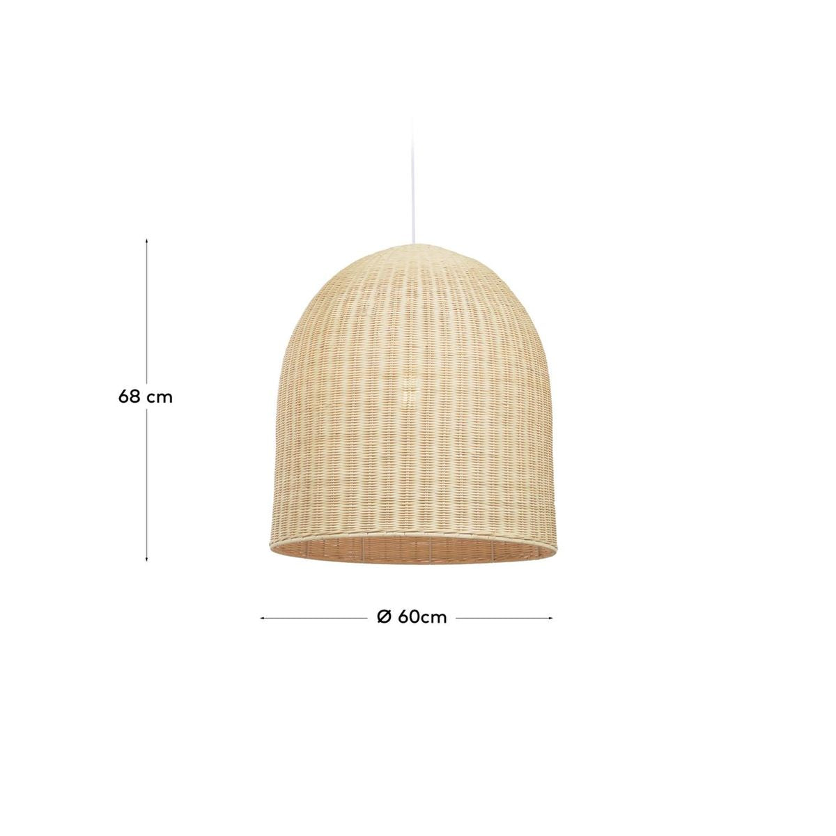 Abat-jour Rotin Cloche