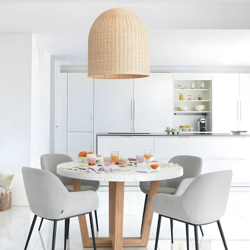 Abat-jour Rotin Cloche