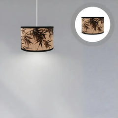 Abat-Jour en Rotin Feuilles de Bambou