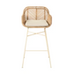 Lot de 2 Tabourets de Bar en Rotin