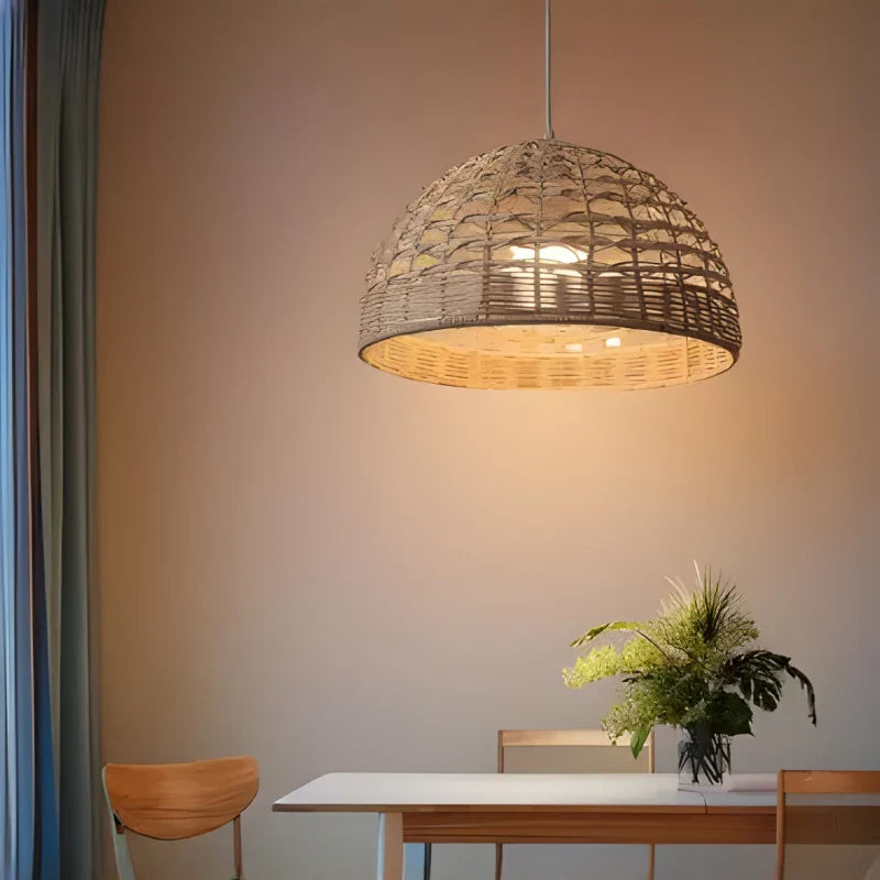 Abat-Jour en Rotin Boho