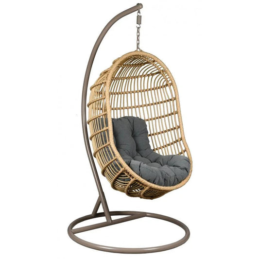 Fauteuil Oeuf Rotin sur Pied