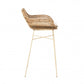 Lot de 2 Tabourets de Bar en Rotin - Pieds Beiges