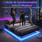 Cadre de Lit Flottant en Métal avec Lumières LED