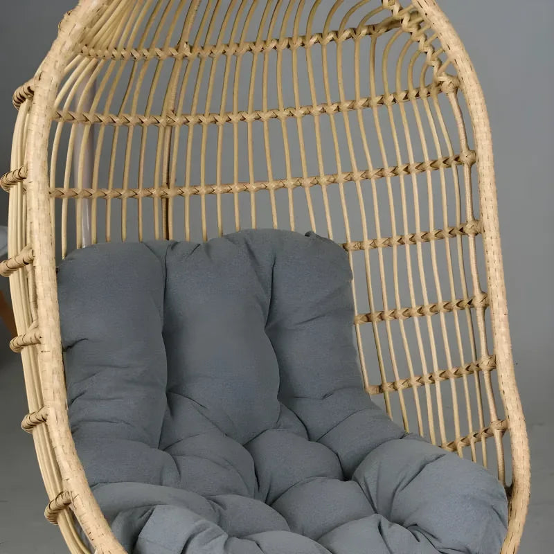 Fauteuil Oeuf Rotin sur Pied