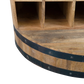 Bar Tonneau en Bois de Manguier et Métal - Style Industriel